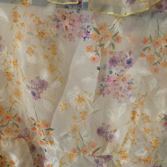 Floral Sheer Ruffle Shrug - Picture 11 of 11